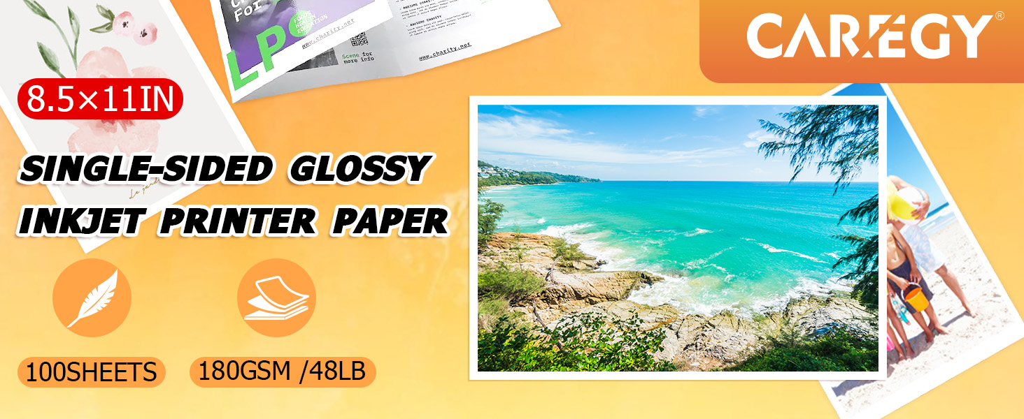 CAREGY 300 Single Sided Glossy Photo Paper for Inkjet