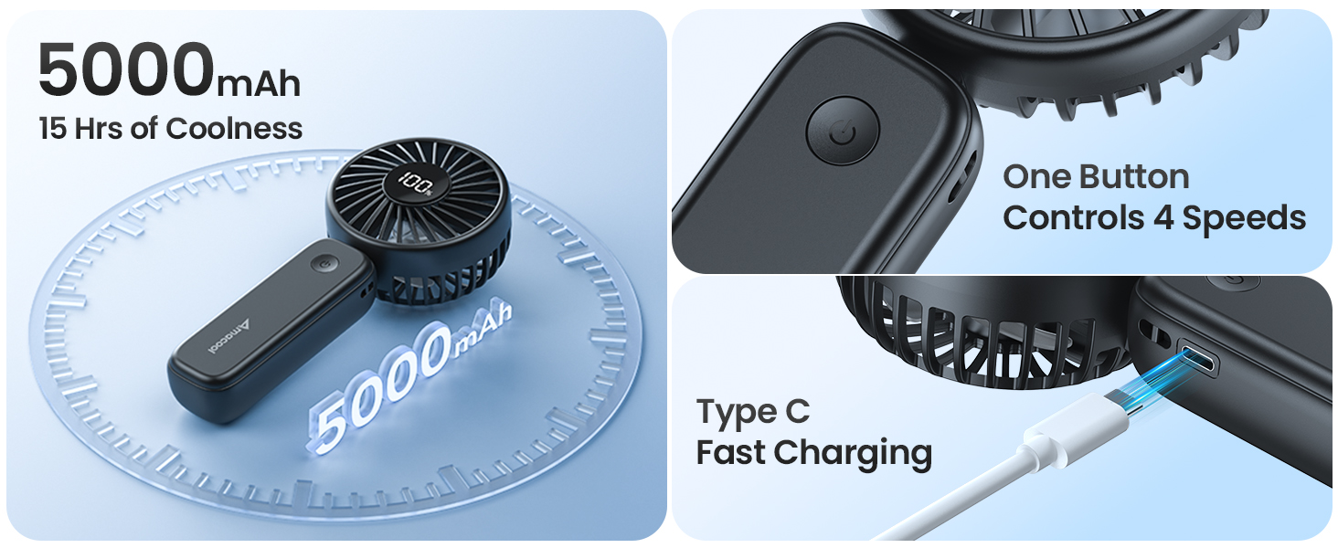 handheld portable fan