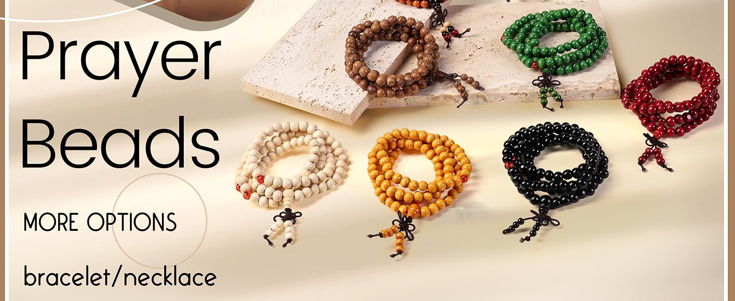 LOYALLOOK 8Pcs 108 Mala Bead BraceletsLOYALLOOK 8Pcs 108 Mala Bead Bracelets