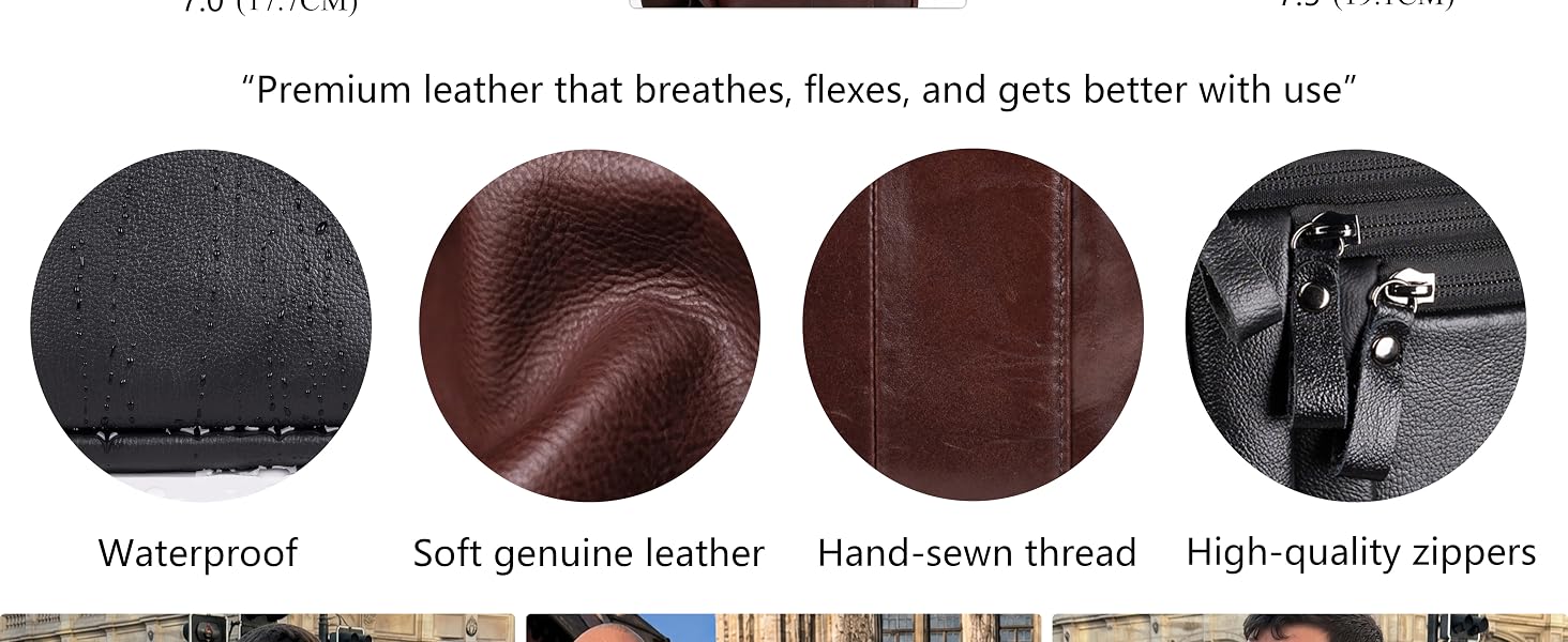 &amp;#34;Premium leather that breathes, flexes, and gets better with use&amp;#34;