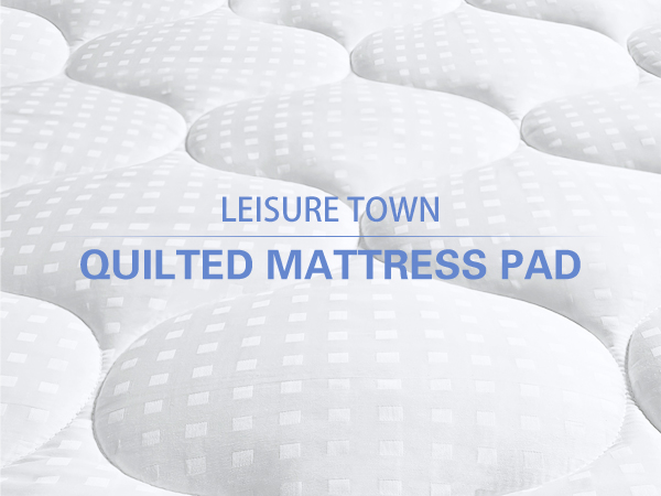 LEISURE TOWN Mattress Pad Cover Cooling Mattress Topper Cotton Top Pillow Top Deep Pocket White