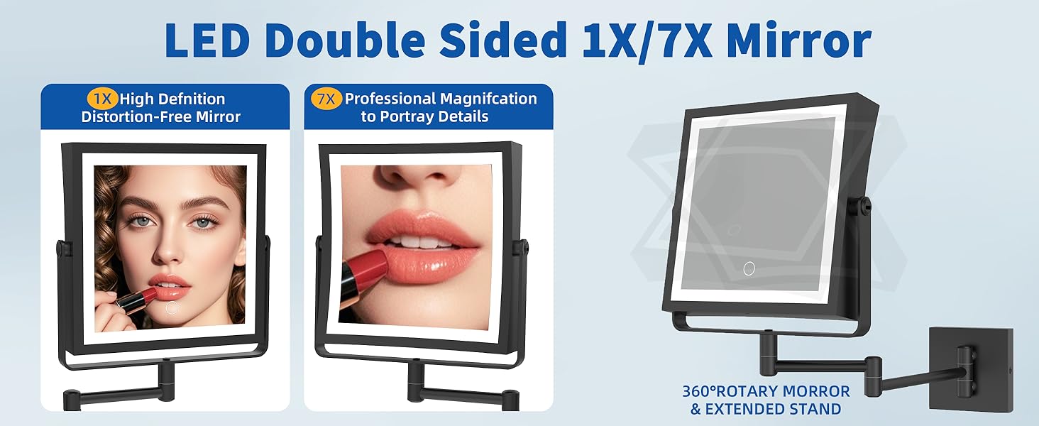 1X/10X Magnifying Vanity Mirror