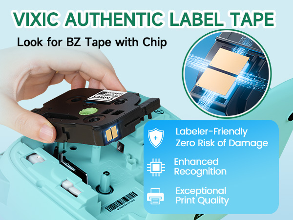 label maker machine with tape BZ Tape with chip laminated white tape 12mm 0.47 inch