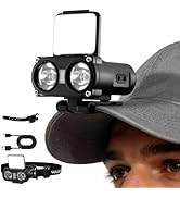 WARSUN MD9 Cap Light &amp; Headlamp – Rechargeable 800 Lumens LED with COB, Motion Sensor, 5 Modes, H...
