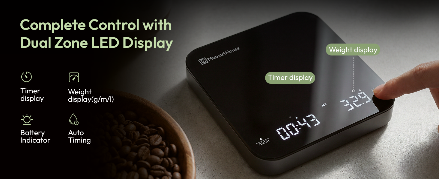 Maestri House Coffee Scale with Timer