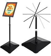 VAIIGO 8.5"x11" Pedestal Poster Sign Holder Stand with Heavy Duty Solid Steel Base, Adjustable Fl...