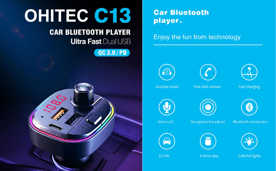 car fm transmitter bluetooth