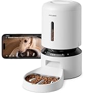 PETLIBRO Automatic Cat Feeder with Camera, Auto Pet Food Dispenser Slow Feeder Dog Bowl 1080P HD ...