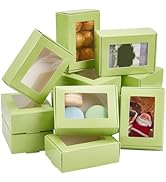 PH PandaHall 20pcs Soap Boxes with Window 3.3x2.3x1.1in Packaging Box Samll Paper Donuts Box Gree...