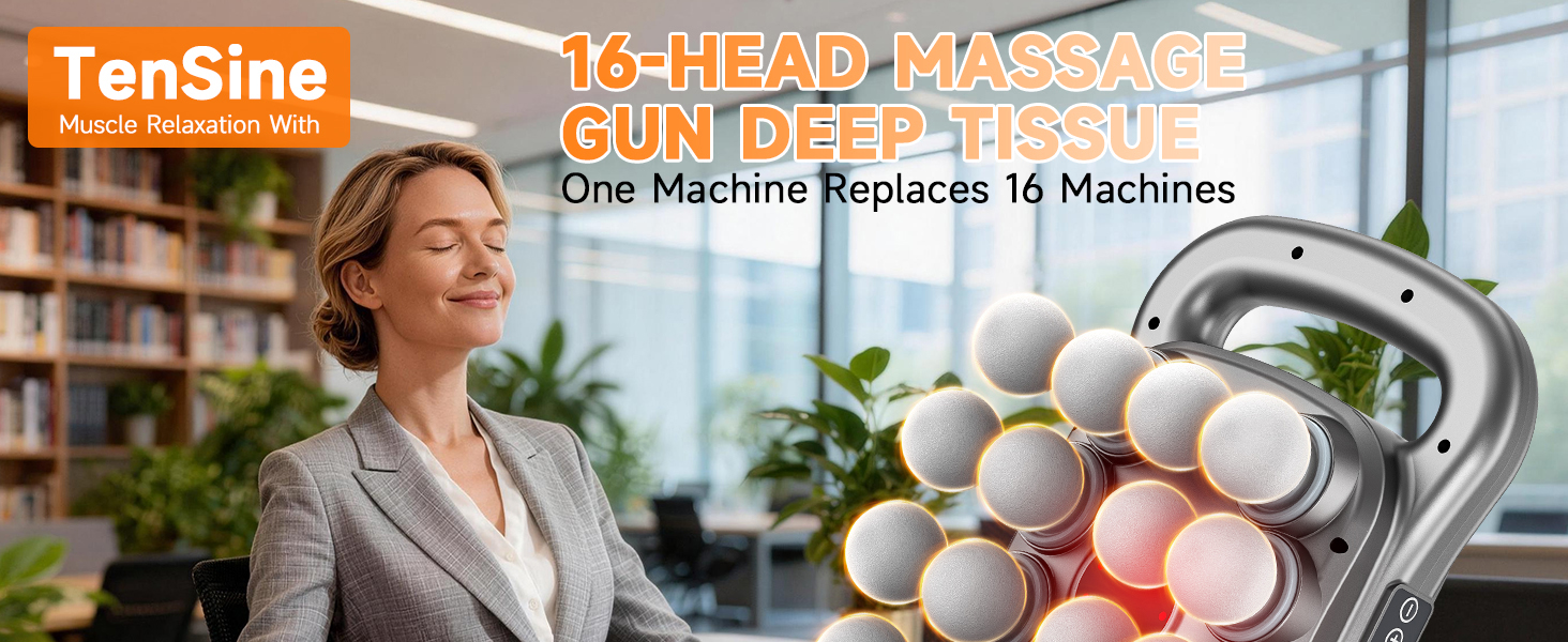 16 head massage gun deep tissue