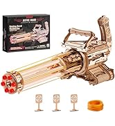 ROBOTIME Wooden Gun 3D Puzzles for Adults, Wooden Rubber Bands Gun Puzzles, Gun Model Kit, 3D Gun...
