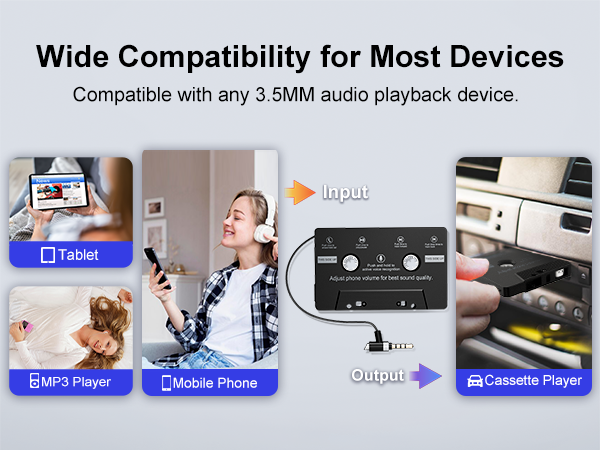 car aux cassette tape adapter