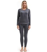 Thermal Underwear Women Ultra-Soft Long Johns Set Base Layer Skiing Winter Warm Top &amp; Bottom