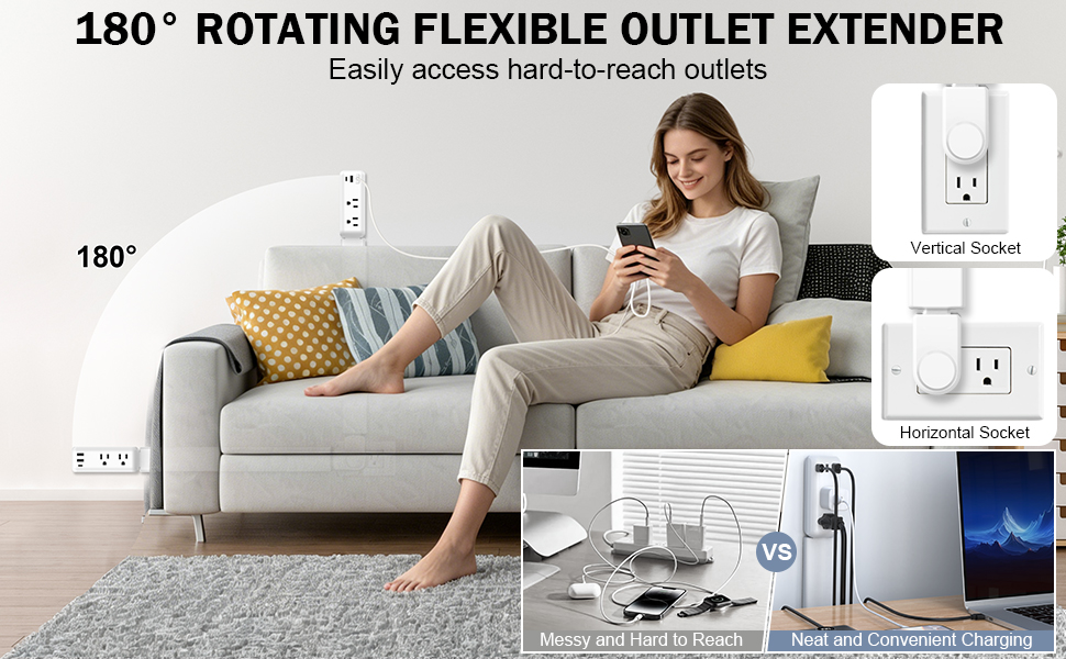 rotating outlet extender