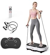 HTM Vibration Plate Exercise Machine - 300 lbs Weight Capacity, 120 Speed Levels, 9 Workout Modes...