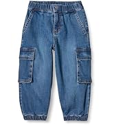 Essentials Boys and Toddlers' Stretch Denim Cargo Jean with Elastic Waist
