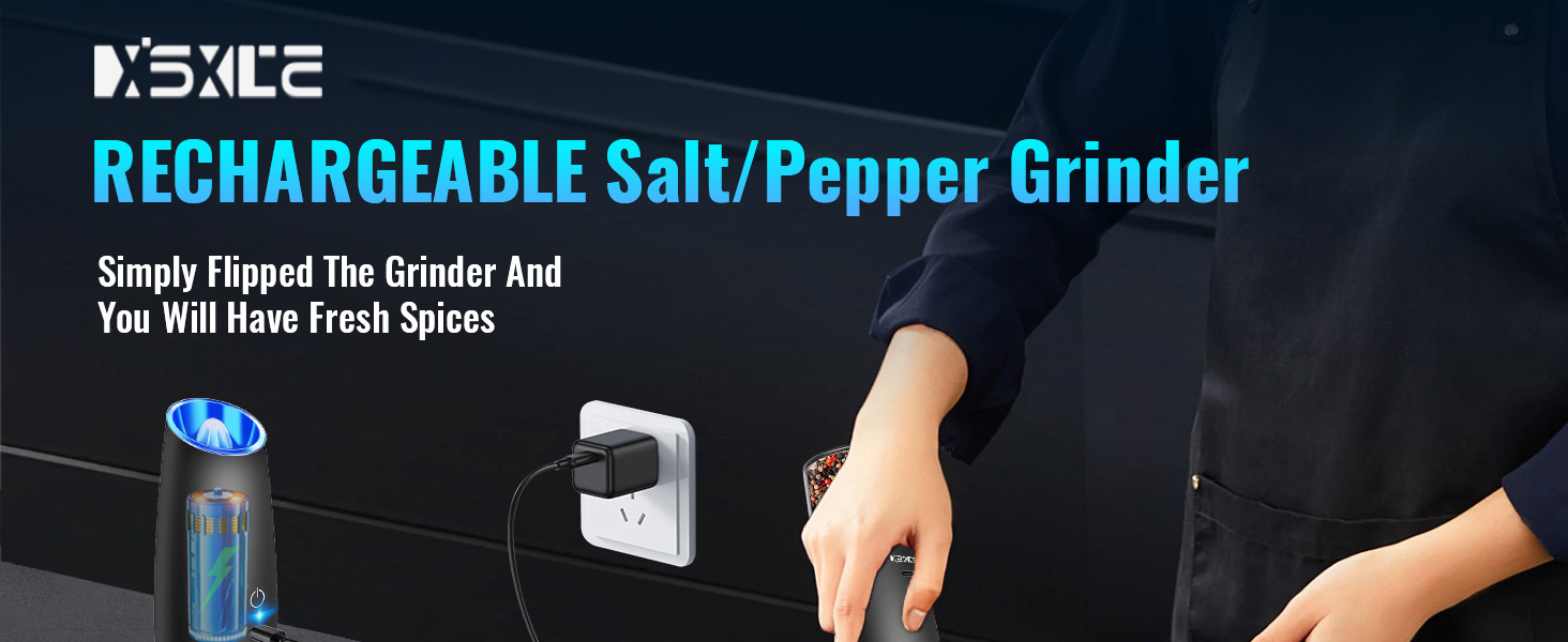 Gravity Electric Pepper and Salt Grinder Set
