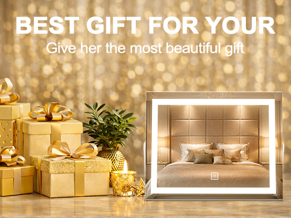 LED vanity mirror for desk