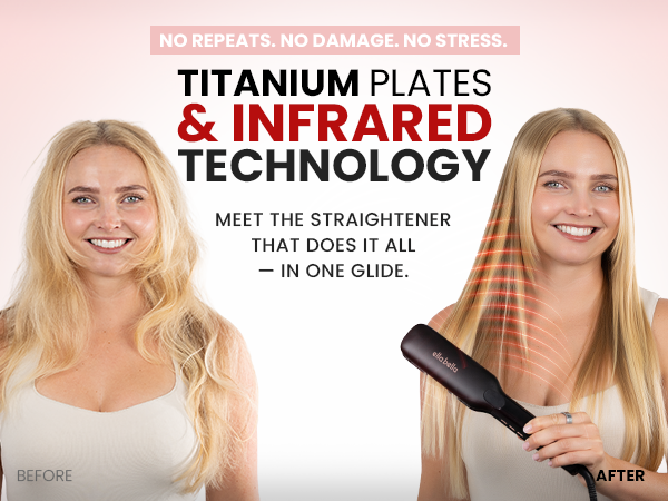 Black Infrared Hair Straightener Large