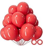 110pcs Coral Red Balloon 12 Inch, Coral Red Latex Balloons for Birthday Party Baby Shower Wedding...