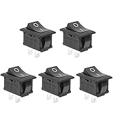 QTEATAK 5Pcs On/Off Boat Rocker Switch 5Pcs 2 Pin 2 Position Snap 12V 110V 250V