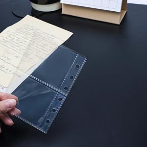 A7 2-Pocket Double Layer Sheet Protectors Binder Sleeves