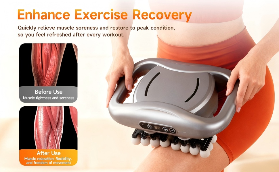 48-Head Massage Gun Set, Deep Tissue Percussion Massager with 9 Modes &amp;amp; 9 Intensity Levels