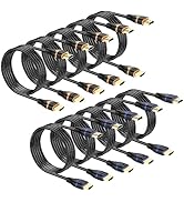 ApoJodly 4K HDMI Cable 6.6FT 10-Pack, HDMI to HDMI Cable High Speed HDMI Cord 2.0 Ultra HD 4K@60H...