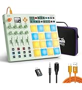 Midi Pad Controller, Portable Beat Maker Machine with Drum Pads, Beginners Beating Pad Velocity S...