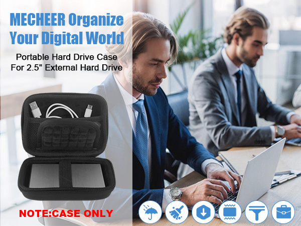 MECHEER Portable Hard Drive Case