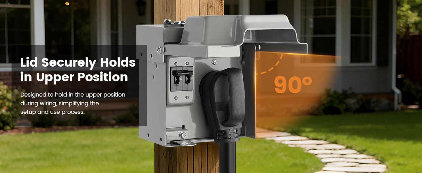 50 amp RV Outlet Box with Breaker