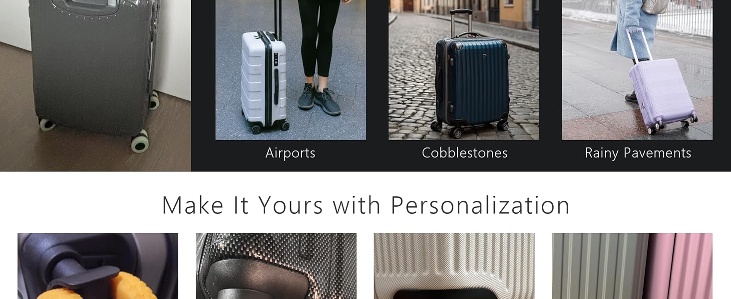 Upgrade Luggage Wheel Covers Suitcases Wear Resistant Anti Noise Silicone Protective Spinner Wheel