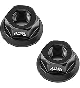 Saipe 2Pcs Bicycle Hub Flanged Axle Nut Aluminum Alloy Bike Wheel Flange Axle Nut for Front and R...