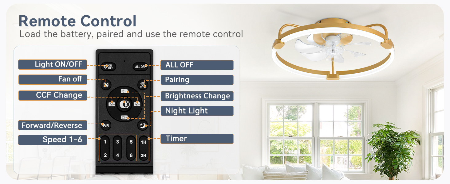 small ceiling fan with light