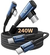 toocki USB C Cable [2Pack, 6.6ft] 240W Fast Charging Type C Cord, Nylon Braided USB 2.0 Cable for...