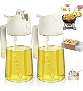 Oil Sprayer for Cooking 2pcs,2 in 1 Oil Dispenser and Oil Sprayer Kitchen Gadgets-16oz Glass Oil ...