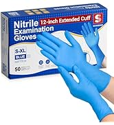 Schneider Nitrile Exam Gloves, Extended 12 Inches Cuff, 4 mil