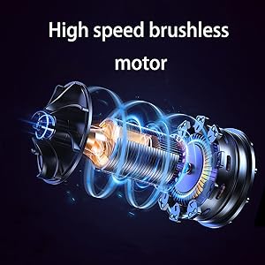 High speed brushless motor brings strong wind speed, up to 130000RPM