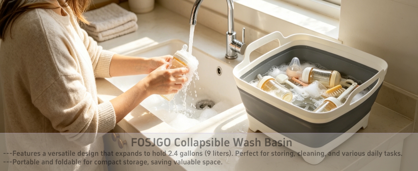 GIMWA Versatile Collapsible Wash Basin: More Than Just for Baby Bottle Cleaning