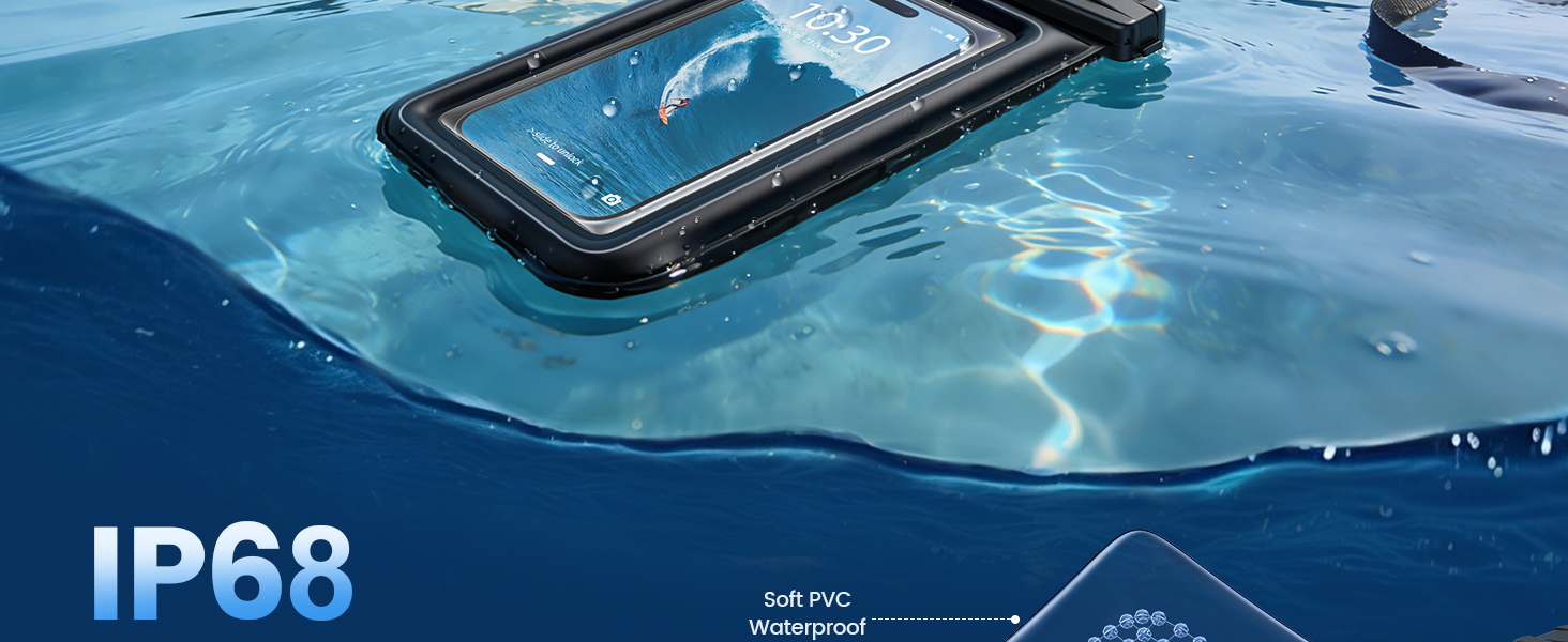 ip68 floating waterproof phone pouch dustproof sandproof travel beach cruise kayaking essentials