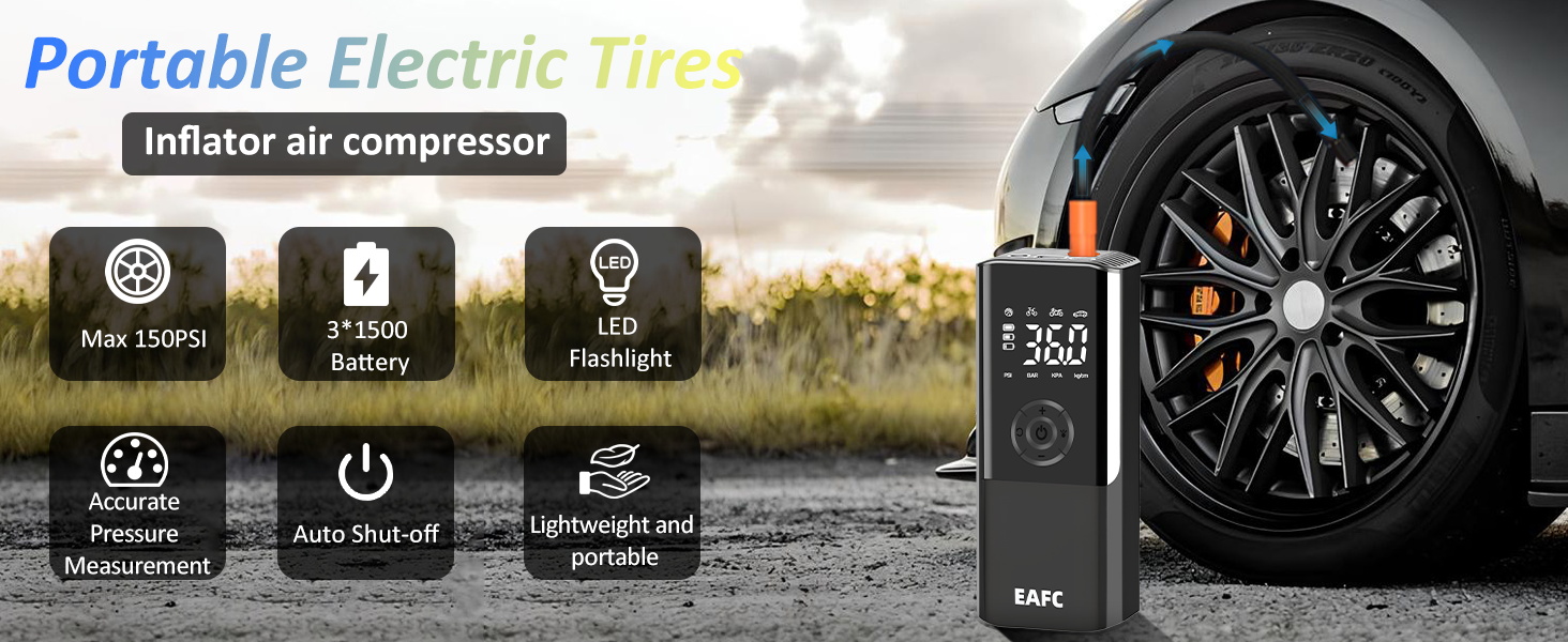 tire inflator portable air compressor