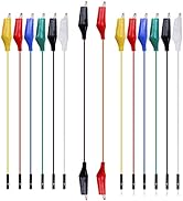 Alligator Clip Test Leads Jumpers - Gator to Male and Female and Gator Jumper Wires Test Lead 14p...