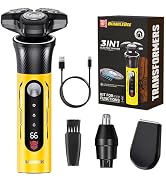 TRANSFORMERS Electric Razor for Men – 2-Speed Adjustment Shavers for Men, USB-C Fast Charging,IPX...