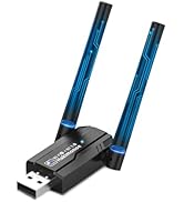 Hakimonoe 2-IN-1 Wi-Fi 6 Bluetooth 5.4 USB Adapter for PC Laptop, Enhanced 5dBi Long Range AX900M...