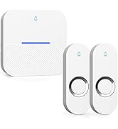 AIDA Lighted Wireless Doorbell, Home Waterproof Doorbell 1,000ft Range, 5 Volume Levels with 58 D...