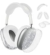 Silicone Airpods Max Case Cover, Apple Airpod Max Cover, White Clear Sparkle Ear Covers for Airpo...