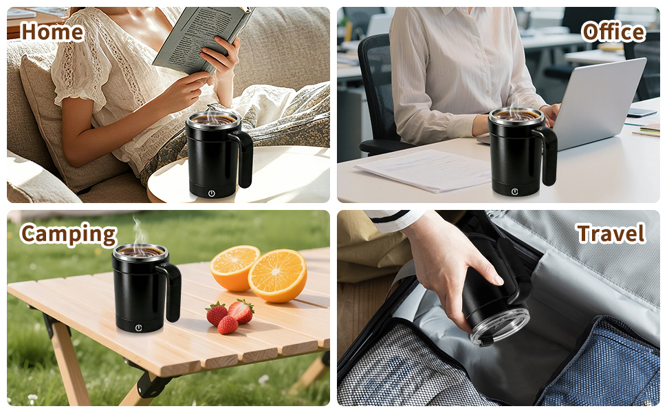 automatic stirring coffee mug