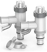 [ Patented ] POOLHACKER Plunger Valve Plus with Pool Hose Adapter and Pool Pipe Holder, Pool Repl...