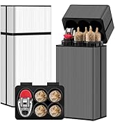 (2 Pack) King Size Pre-roll Cone Holder Case, 4-Hole Cigarette Case for Regular Size with Lighter...