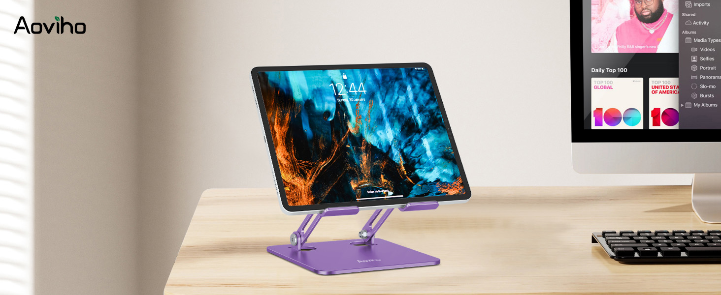 Aoviho Adjustable Tablet Stand for Desk